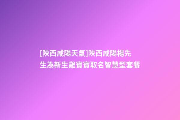 [陜西咸陽天氣]陜西咸陽楊先生為新生雞寶寶取名智慧型套餐-第1張-公司起名-玄機派